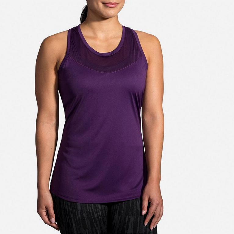 Brooks Stealth Womens Running Tank Top - Purple - Indonesia (KACB-94526)